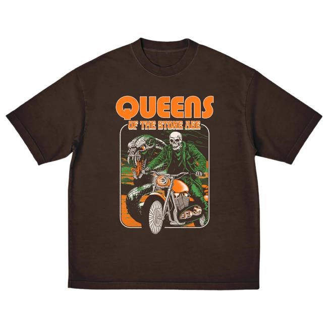 QOTSA Snake Skeleton New T-Shirt - Queens Of The Stone Age Store
