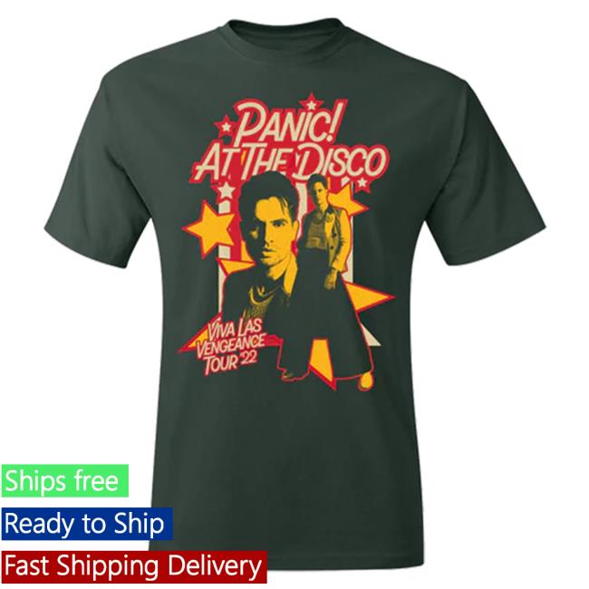 Official Panic! at the Disco Merch Store Panic! At The Disco Stars Dark Green Tour Tee