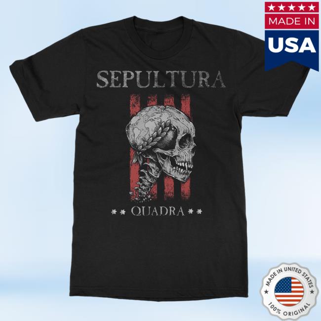 Official Sepultura Merch Store Sepultura Quadra Skull T-Shirts Sepultura Clothing Shop