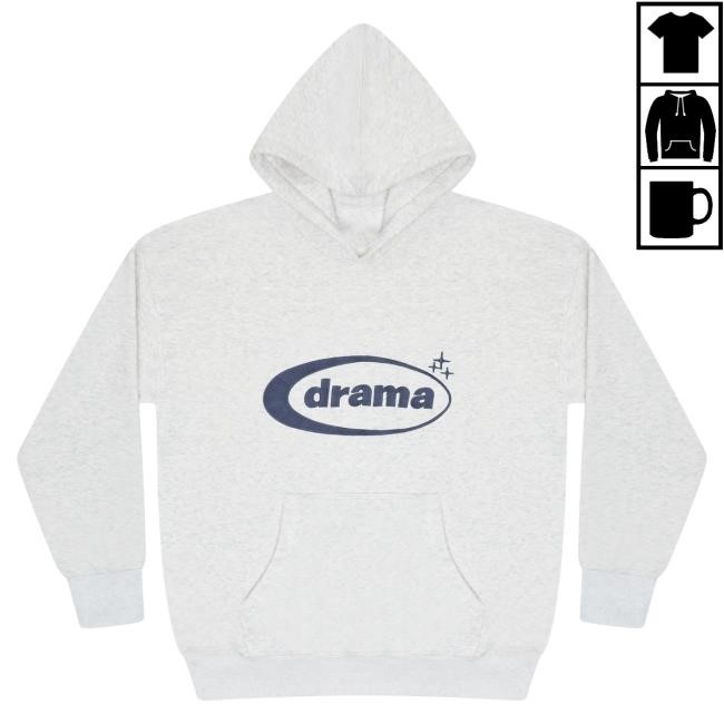 Drama Call Grey N Navy Oval Hooded Sweatshirt