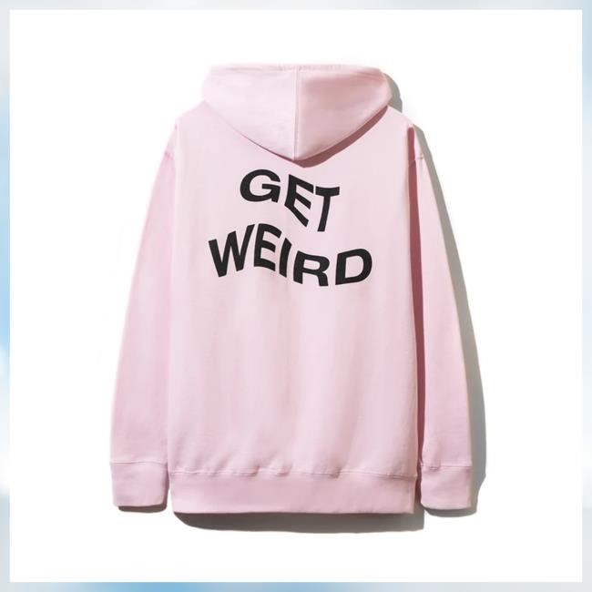 Get Weird Pink Long Sleeve Hoodie – AntiSocialSocialClub