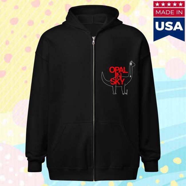 Official Opal In Sky “Let’S Rip It” Zip Up Hooded Sweatshirt