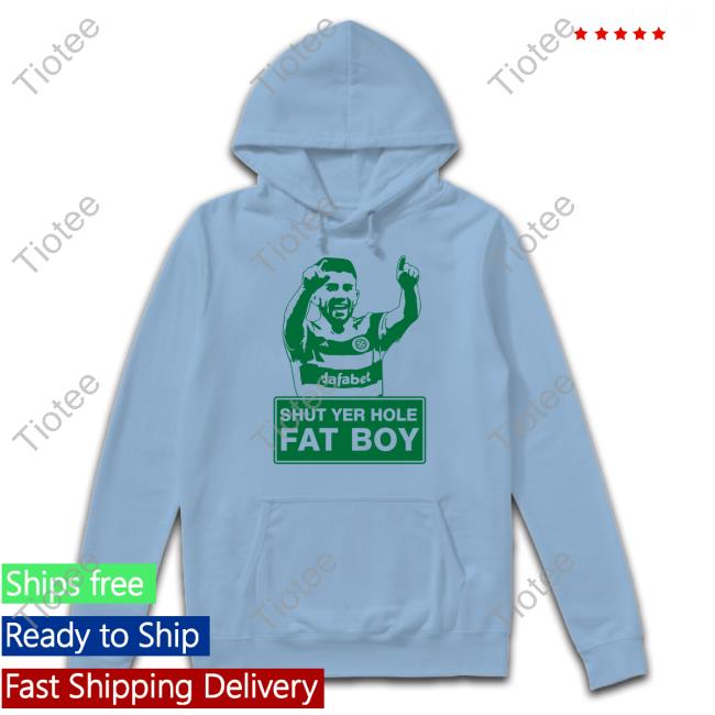 Scottish Football Greg Taylor Shut Yer Hole Fat Boy Tee Shirt Alfredo Morelos