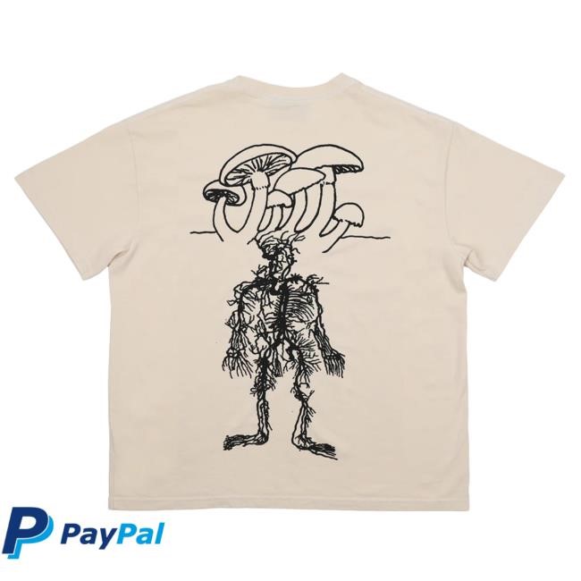 Cream Graphic Wood Wide Web Tee — Online Ceramics fan piece