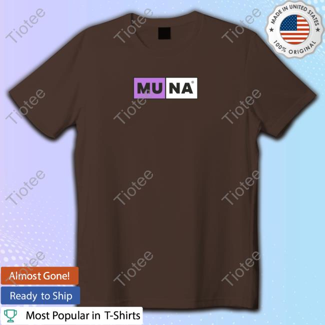 Muna Merch Sad Soft Pop Songs Logo Brown t shirt