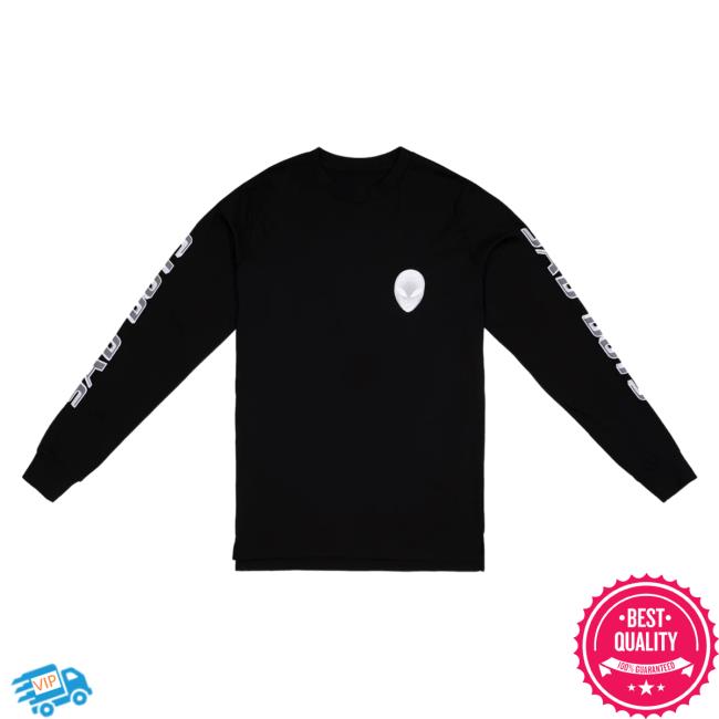 Official Year0001 Shop Year0001 Yung Lean / Alien Long Sleeve Shirts / Black (Uk Tour 2022 Edition)