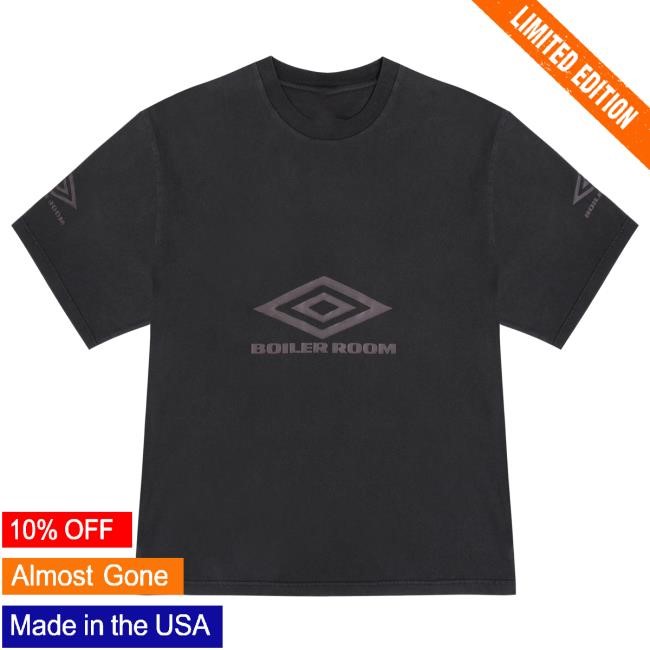 Boiler Room x Umbro Washed Short Sleeve Tee Black - BOILER ROOM