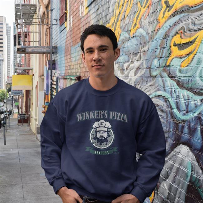 Winker's Pizza Seattle Hooded Sweatshirt Breakingt Mariners Team Store