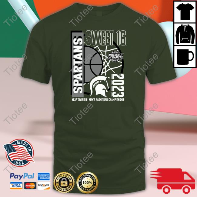 Michigan State Spartans Sweet 16 2023 Ncaa Division I Men't Basketball Championship Shirt