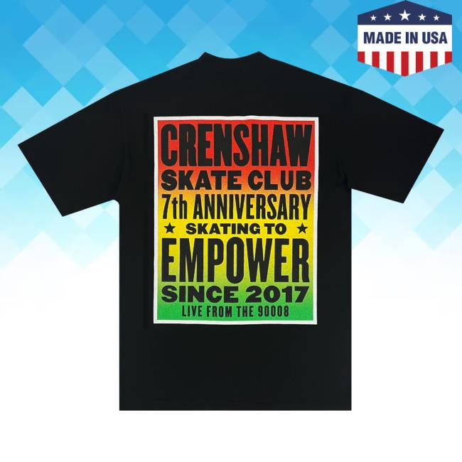 Official Crenshaw Skate Club 7Th Anniversary Attractive Shirt CrenshawSkateClub