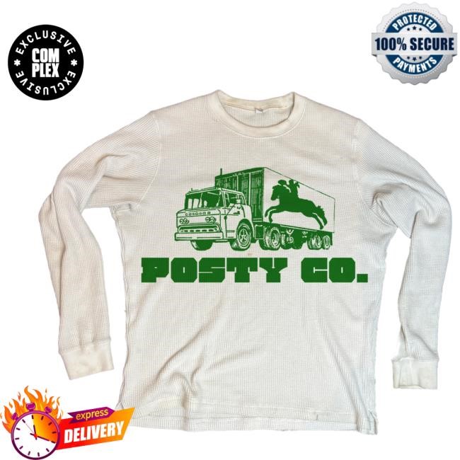 Official Complex Merch Store Shop Post Malone F-1 Trillion Posty Co. Thermal Long Sleeve New Shirt