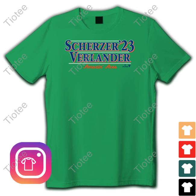 Breakingt Scherzer Verlander 23 Shirt Breakingt Merch Scherzer Verlander 23 Amazin' Aces Long Sleeve Tee