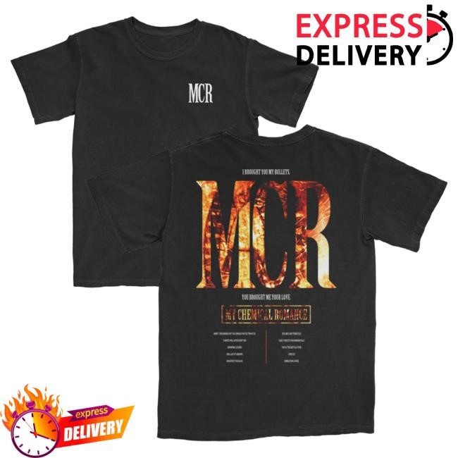 Official My Chemical Romance Merch Store Shop Warner Records MCR Bullets Tracks T Shirt WarnerRecords