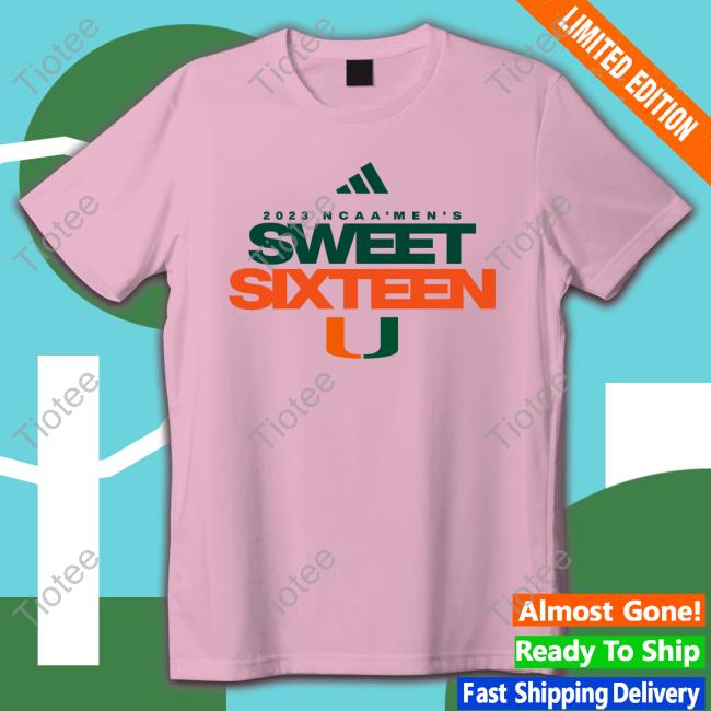 Official allCanes Miami Hurricanes 2023 Ncaa Sweet 16 Shirt