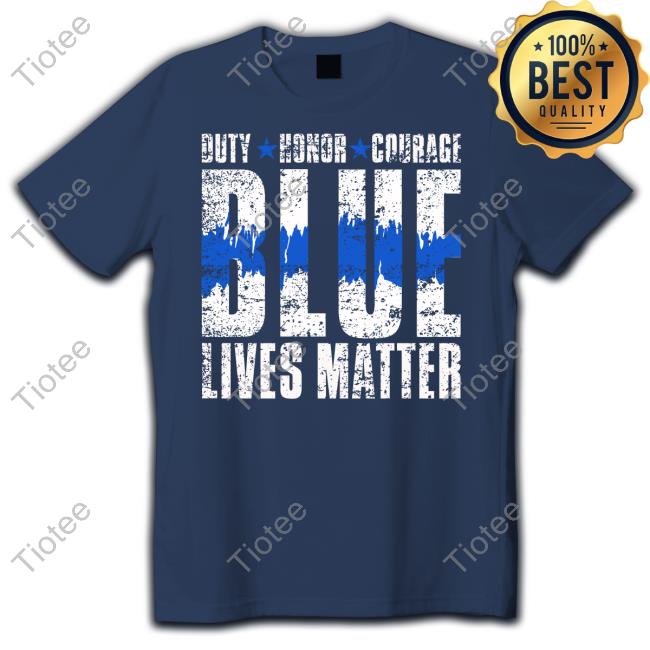 Zeek Arkham Duty Honor Courage Blue Lives Matter Long Sleeve Tee Shirt