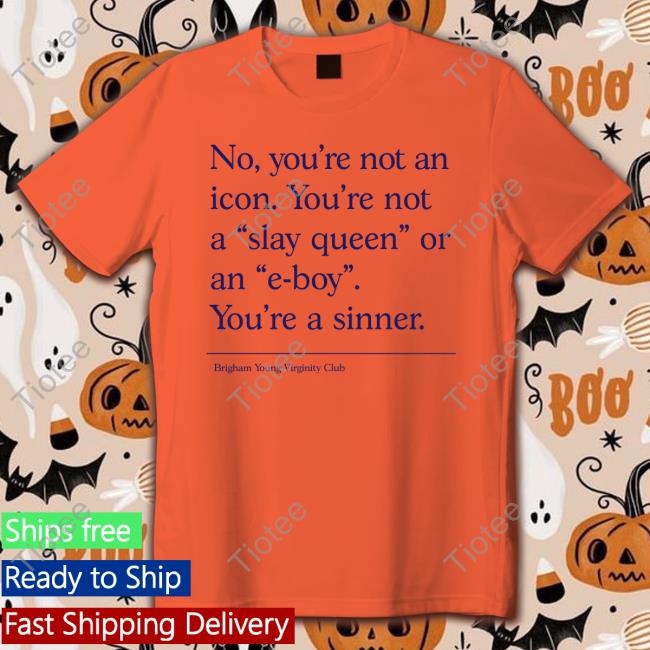 Official No You're Not An Icon You're Not A Slay Queen Or An E-Boy You're A Sinner Tee Shirt
