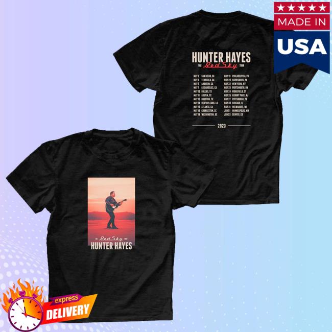 Official Hunter Hayes Store Hunterhayes Red Sky Tour New Shirt