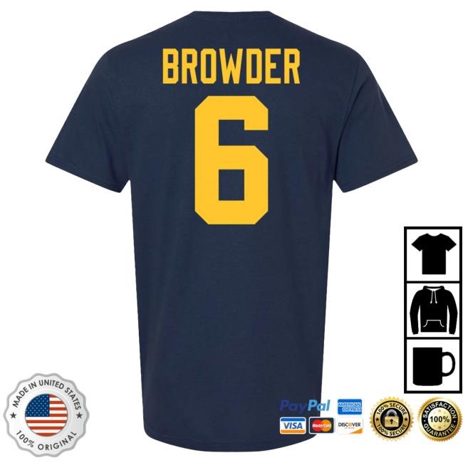 The M Den Michigan Wolverines #6 Jamar Browder Student Athlete Blue Football Hot Shirt