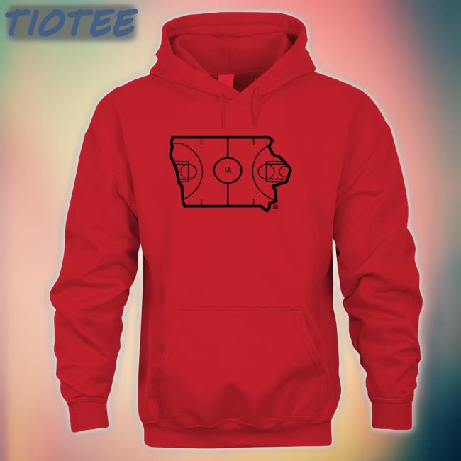 Iowa Outline Basketball Hoodie Iowa Outline Basketball Long Sleeve Shirt
