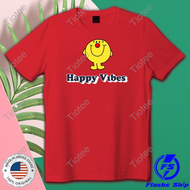 Martin Freeman Happy Vibes Tee Shirt Red Nose Day