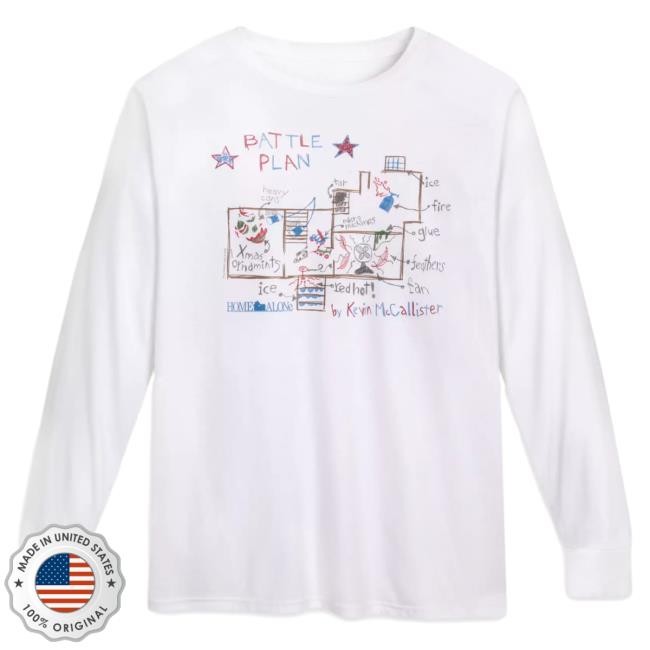 Official Shop Disney Merch Store Kevin Mccallister Battle Plan Long Sleeve Shirt Home Alone Shopdisney