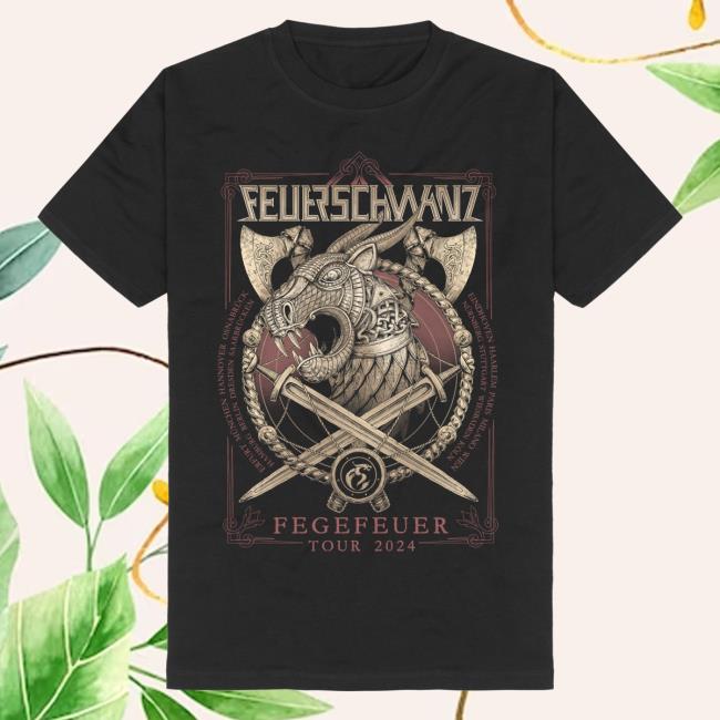 Feuerschwanz Merch Store | Fegefeuer Tour 2024 T-Shirts Black | Feuerschwanz Offizieller Shop