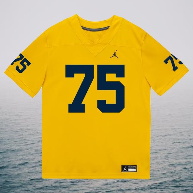 Michigan Wolverines #75 Kaden Strayhorn Student Athlete Maize Football Jersey Shirts The M Den Shop