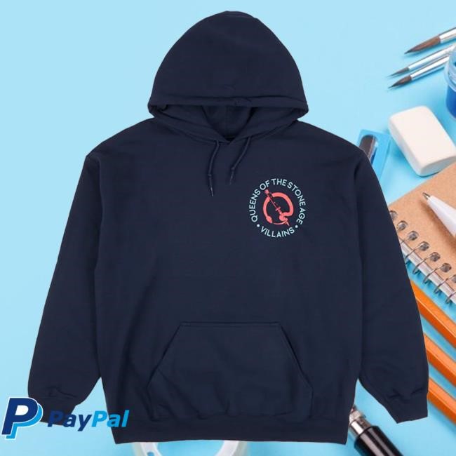 Official Queens Of The Stone Age Unborn Again Navy Pullover Hoodie Qotsa
