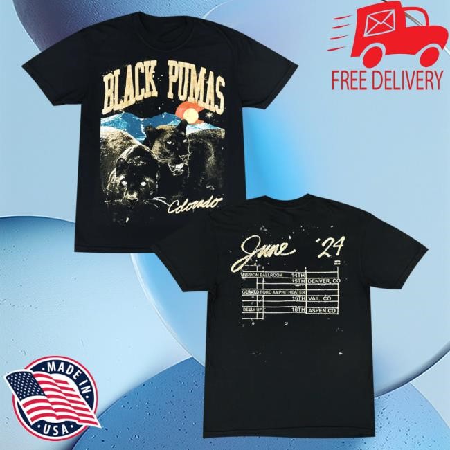 Official Hellomerch Black Pumas Colorado Hot Shirt Hello Merch