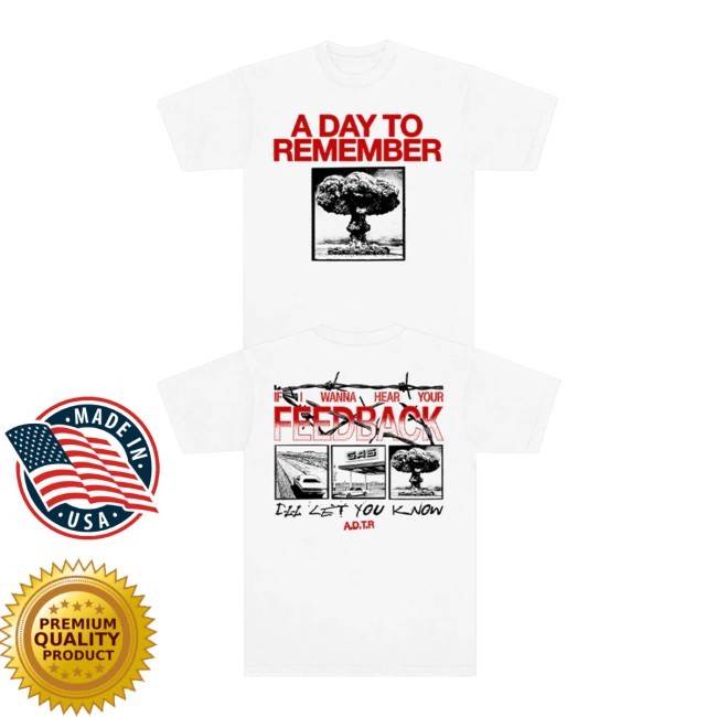 ADTR Merch Barbed Wire Feedback Shirt A Day To Remember