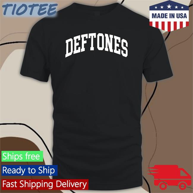 Deftones Black Collegiate Hooded Sweatshirt Deftones Merch