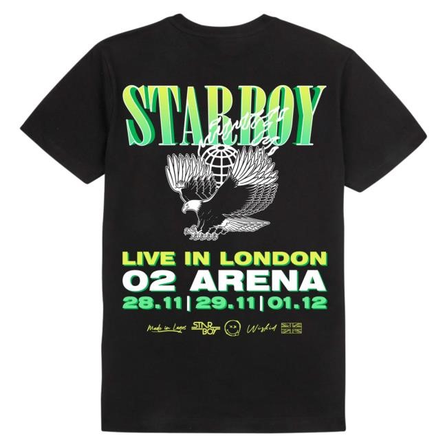 Official Wizkid Starboy O2 Arena Hot Shirt | Black