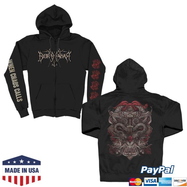 Official Kings Road Merch Store Borknagar When Chaos Calls Zip Up (Black) Crew neck Kings Road Shop