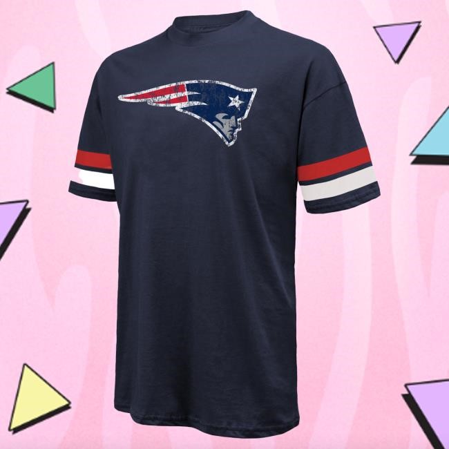 Drake Maye Name Number NFL Football NFL Patriots Navy Tee
