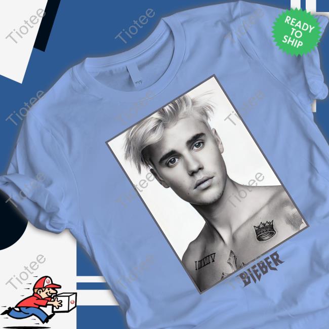 Colby Wearing Justin Bieber Long Sleeve Tee Shirt