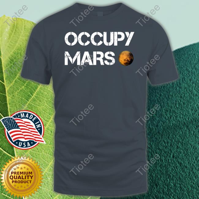 Elon Musk Wearing Occupy Mars Shirt