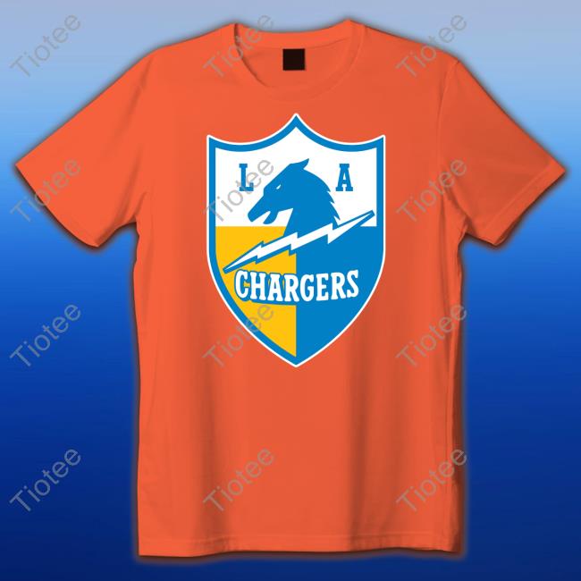 Shayla Wearing Los Angeles Chargers Vintage Shield Logo Shirt