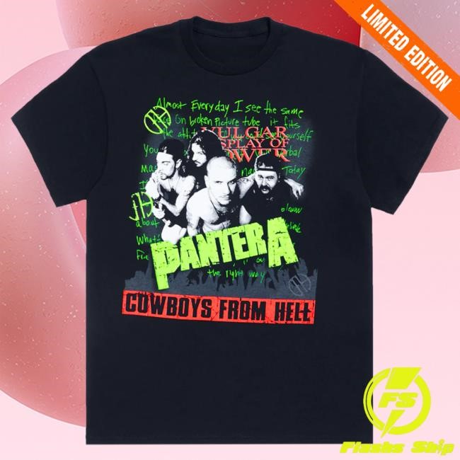 Official Pantera Merch Store Shop Pantera Vulgar Display Of Power CFH Tee