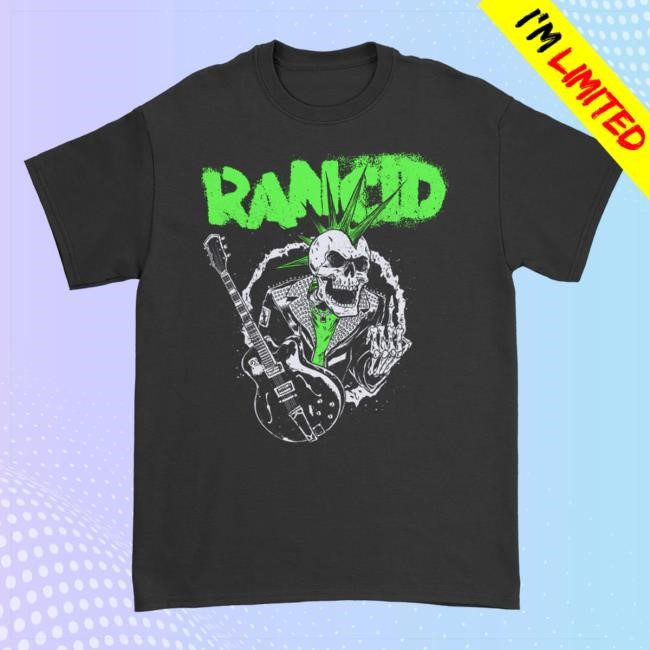 Official Rancid Apparel Store SkeleTim Guitar Shirt – Rancid Store US