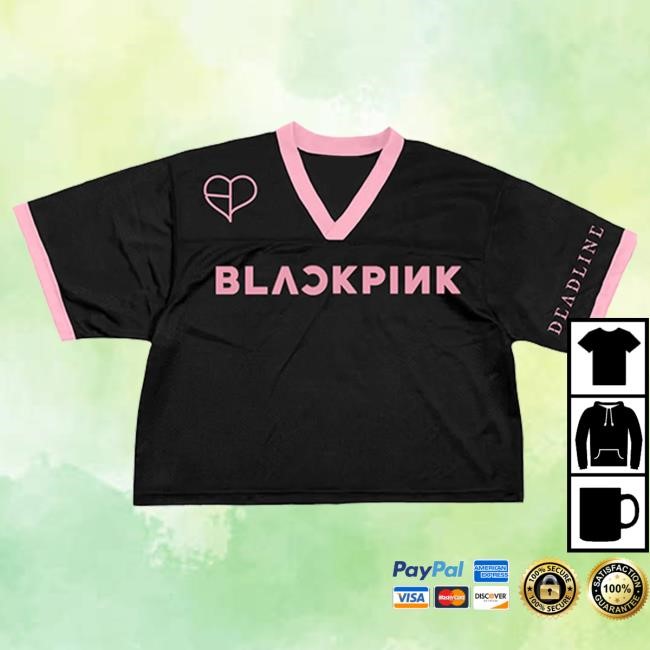 Deadline Tour Merch BLACKPINK Cropped Jersey Toronto Black Tees | Blackpink Official Merch Store