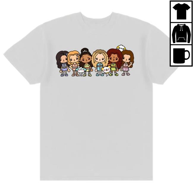 Aesthetic Toca Boca Katseye Collaboration White Tee