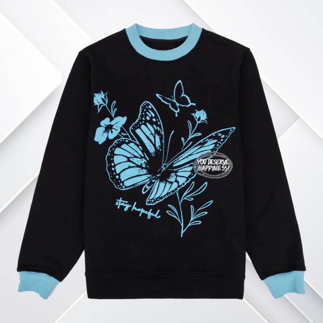 Official Shop Aimsey Merch Store Stay Hopeful Butterflies Hoodie
