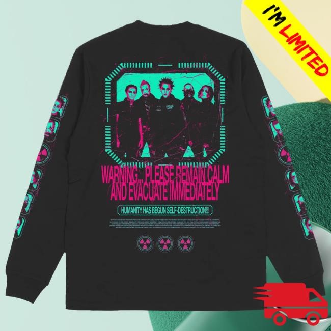 Official Miwmerch Motionless In White Meltdown Long Sleeve T Shirt (Black) Miw Merch Store