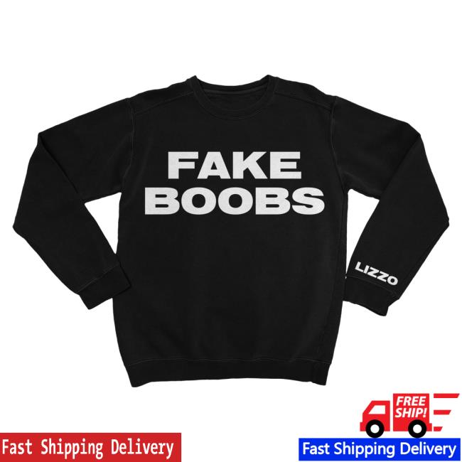 Official Lizzo Merch Store Shop Lizzo Fake Boobs Black Popover Hoodie