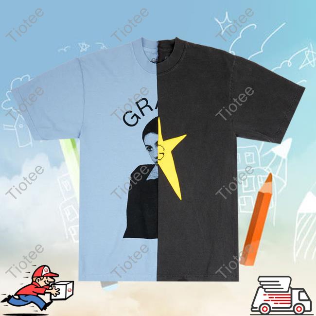 Official Gracie Abrams Merch Store Star Upcycled Split Tshirt I Gracieabrams Shop