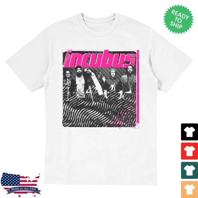 Incubus Retro Photo White Tees | Incubus Official Merch Store Shop