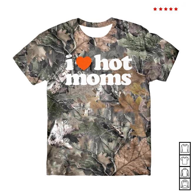 Official Danny Duncan Merch Store Danny Duncan I Heart Hot Moms Camo Top Shirt Danny Duncan Apparel Clothing Shop DannyDuncan