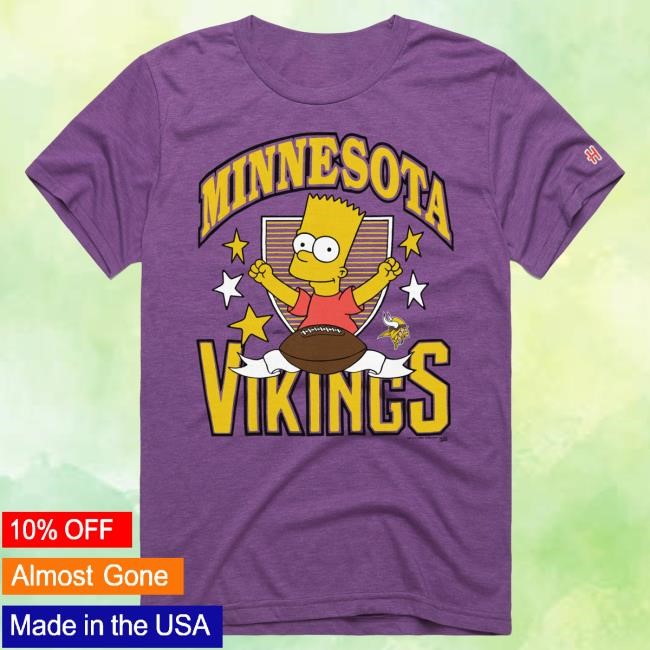 Official Minnesota Vikings Homage x The Simpsons Unisex Hot Shirt - Purple