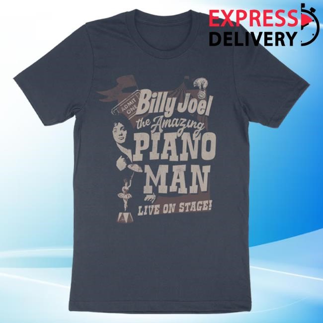 Official Billy Joel Merch Store "Amazing Piano Man" Tshirt Billy Joel Apparel Clothing Shop BillyJoel