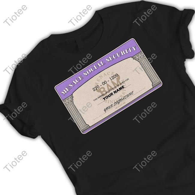 Kanel Joseph Merch Customizeable BAM Black Social Security Shirt